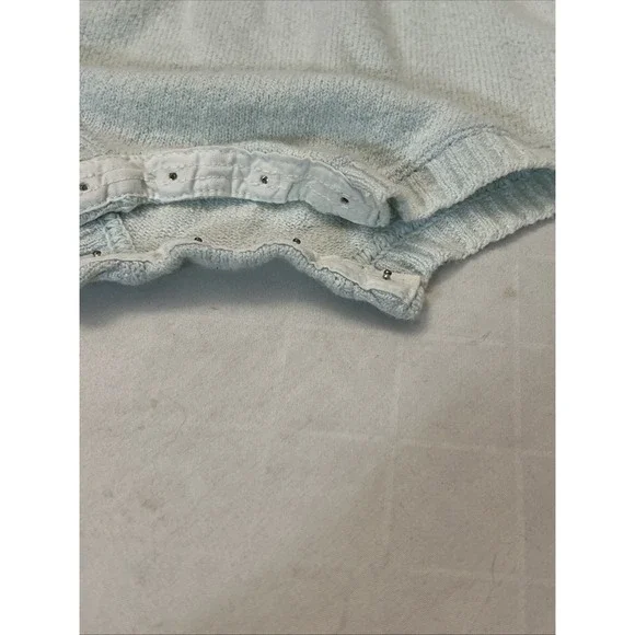 Kid 'n Cotton Knits Styled Sternberg Vintage Romper 6m Month Blue White‎ - Picture 6 of 6